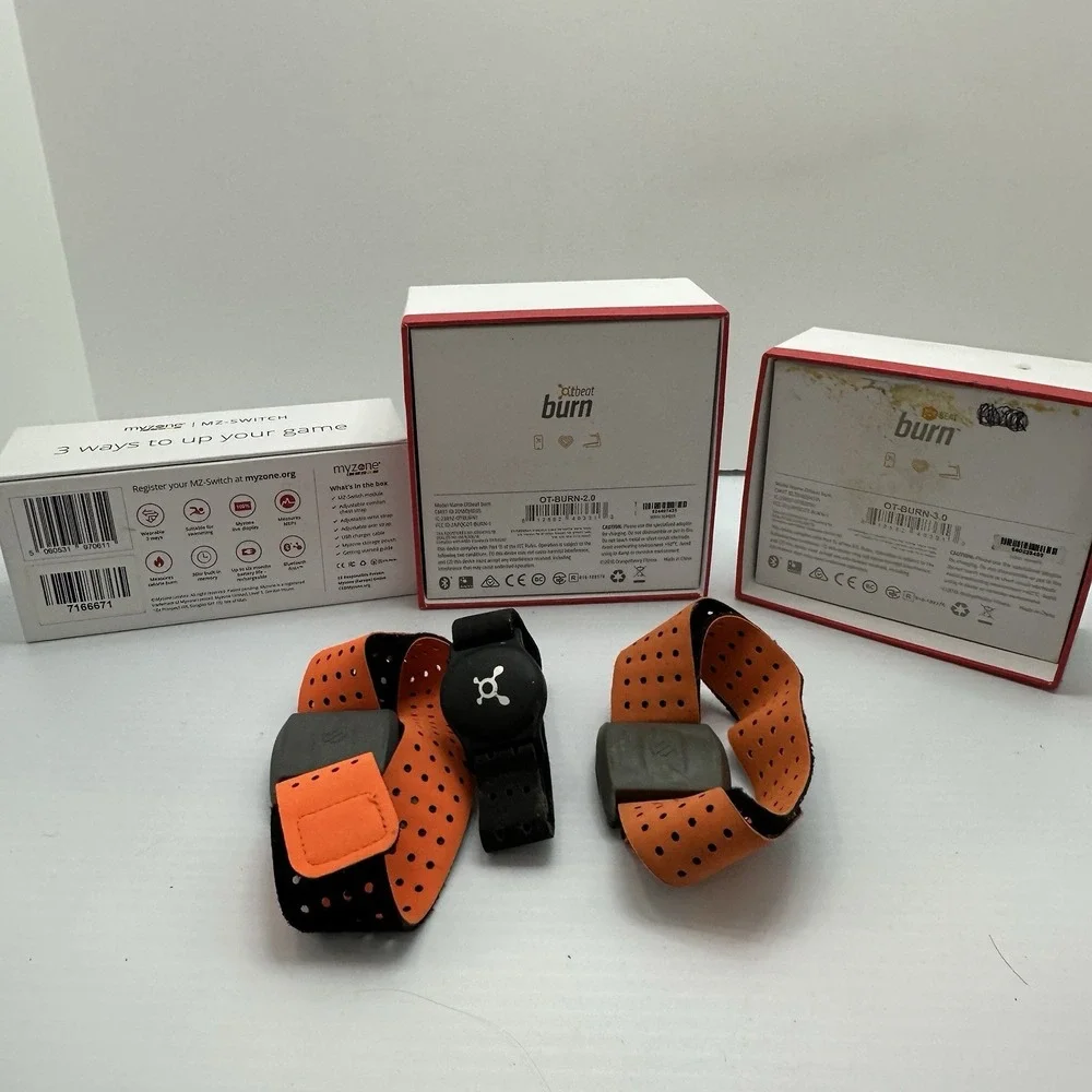 Myzone MZ-Switch + OTBeat Burn 2 & 3 HR Monitors Lot Chest Arm Strap Bundle READ